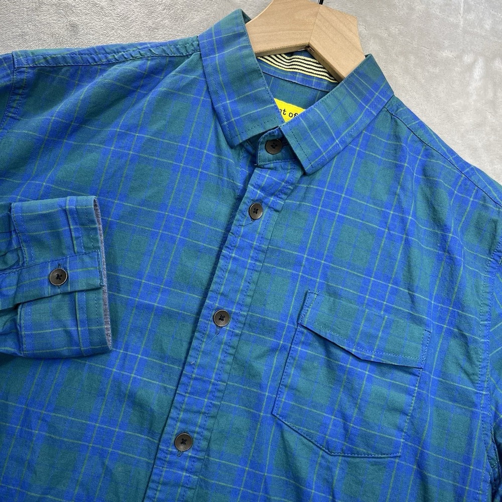 DESCENDANT OF THIEVES Limited Edition 195 Button Shirt Men's Large Blue Green